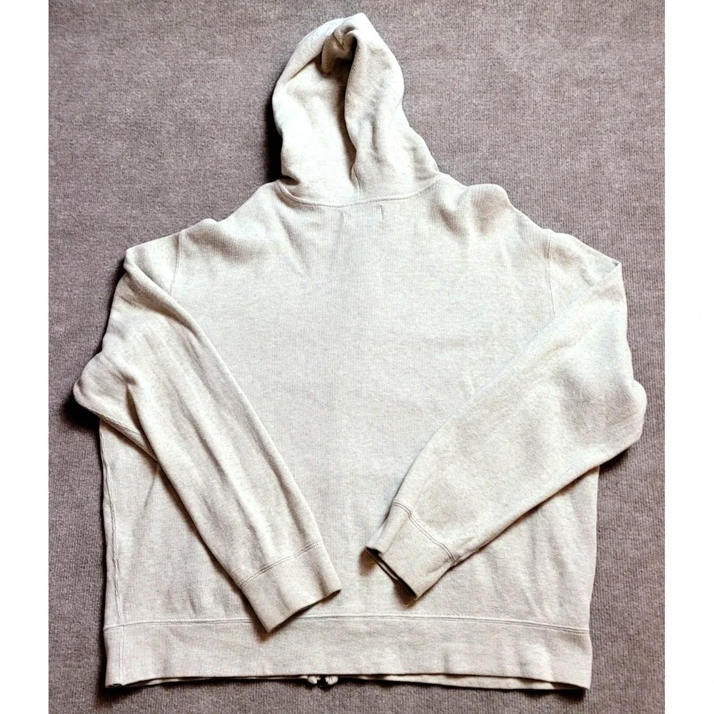 VINTAGE POLO RALPH LAUREN‎ SWEATSHIRT FULL ZIP CREAM MENS XXL BLACK PREPPY WARM
